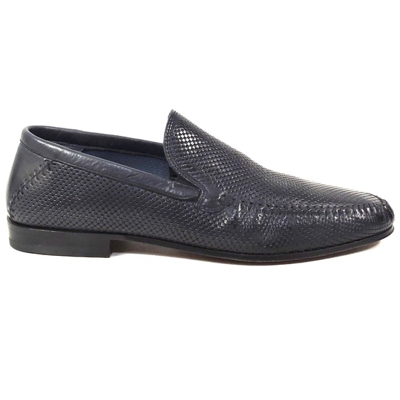 ALBERTO CICCIOLI ?? MEN\'S NAVY BLUE SOFT LEATHER COMFORT LOAFERS main image 4